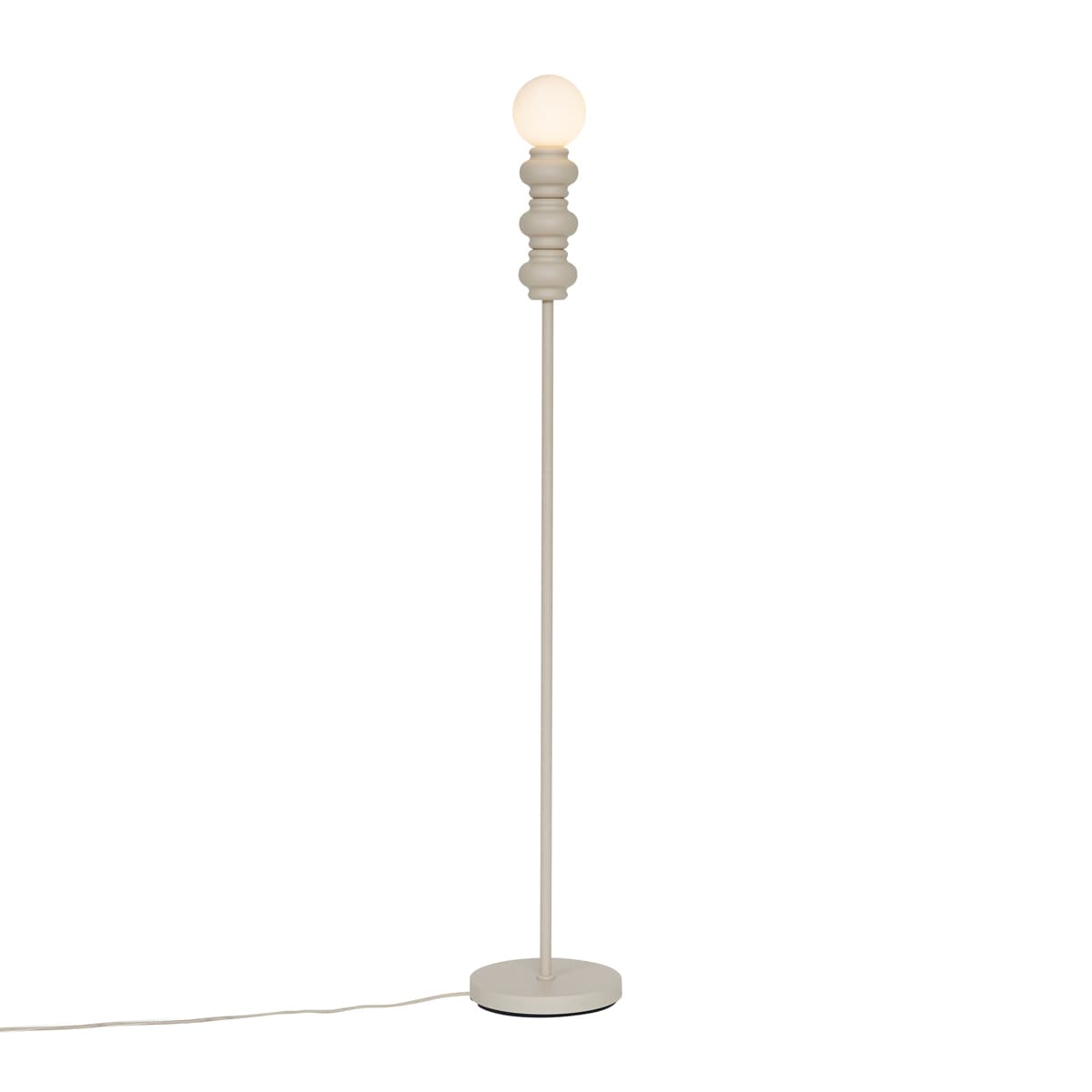 Retro stojacia lampa béžová s matným sklom - Fedde