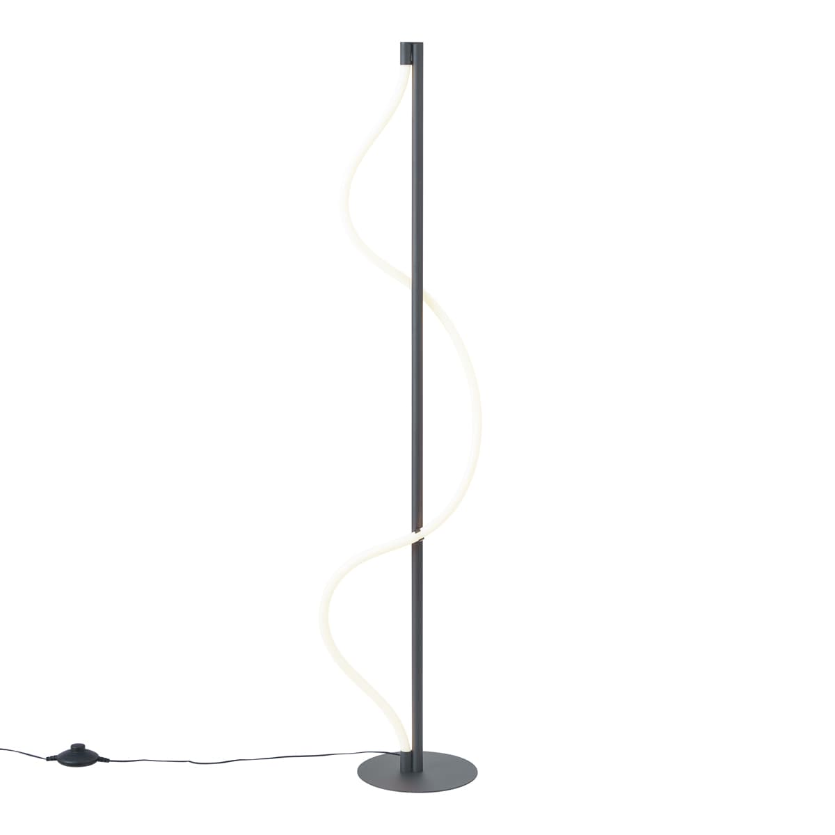 Moderná stojaca lampa čierna vrátane LED 3-stupňové stmievanie - Twirl 1