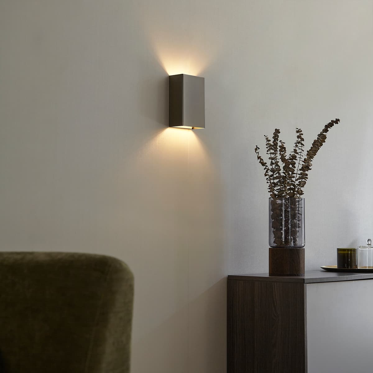 Moderné nástenné svietidlo Gunmetal 2-Lights - Otan S 1