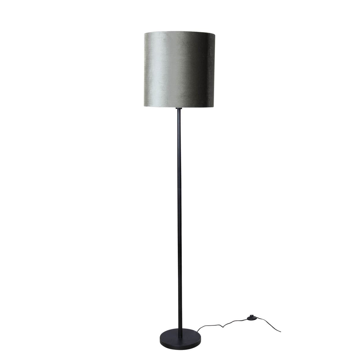 Stojacia lampa čierna so zeleným zamatovým tienidlom 40 cm - Simplo 1