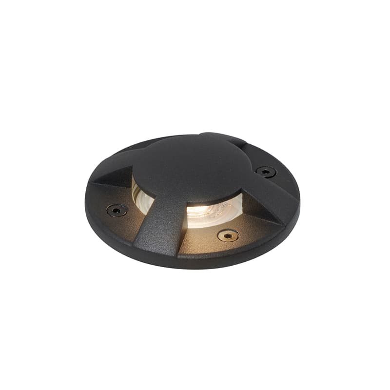 Moderné zemné bodové svietidlo čierne GU10 50 mm 4-svetelný efekt IP65 - Cellar