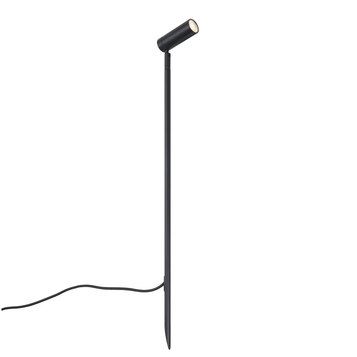 Bodové svietidlo čierne 80 cm vrátane LED nastaviteľné IP65 vrátane kábla a zástrčky - Carl