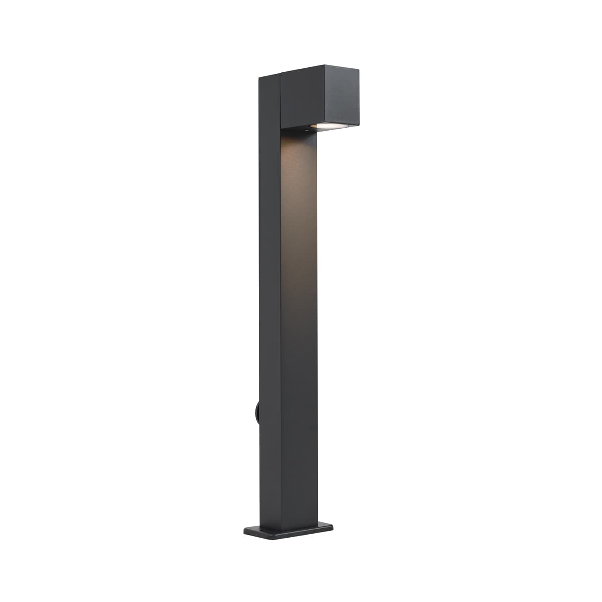 Moderná vonkajšia stojaca lampa čierna 65 cm so zásuvkou IP44 - Baleno