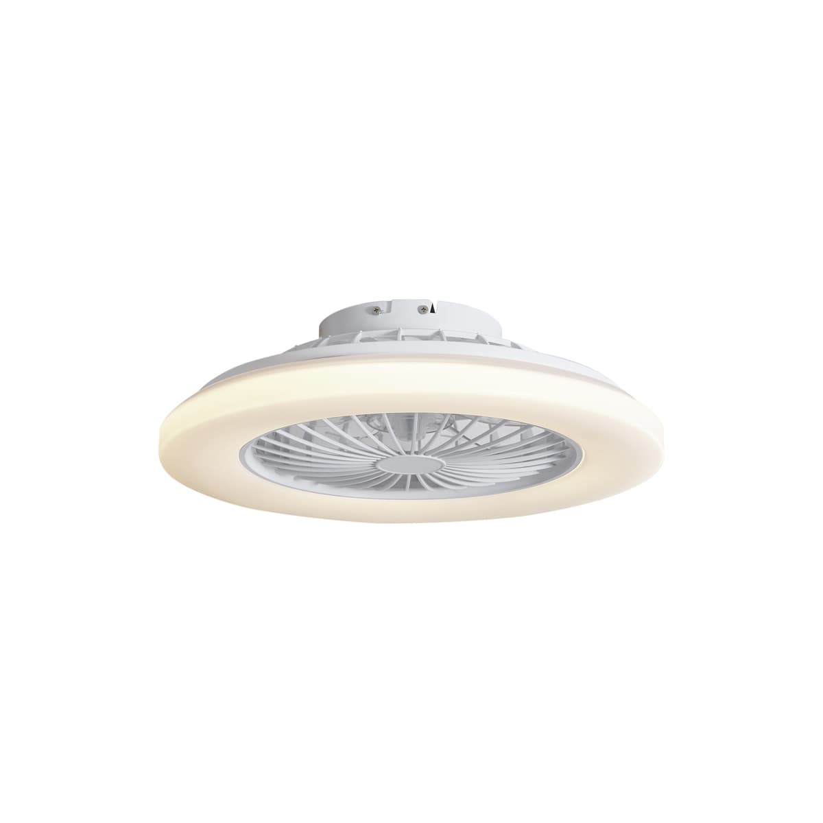 Stropný ventilátor biely 48,5 cm vrátane LED stmievateľný v Kelvinoch s diaľkovým ovládaním - Clemo
