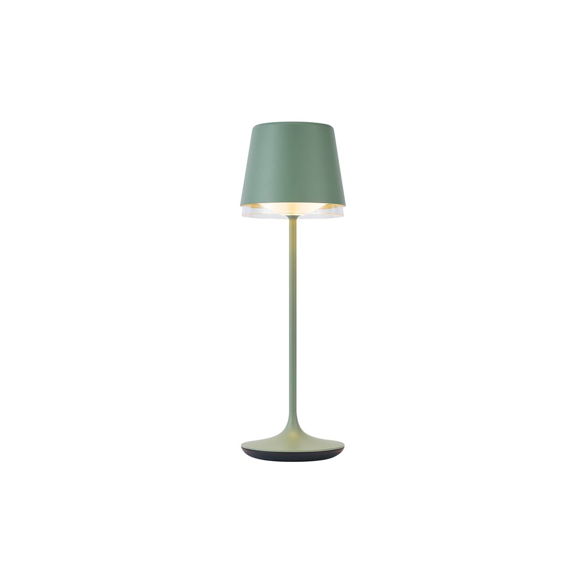 Stolná lampa zelená vrátane LED IP65 Nabíjateľná s nabíjacou stanicou - Bass