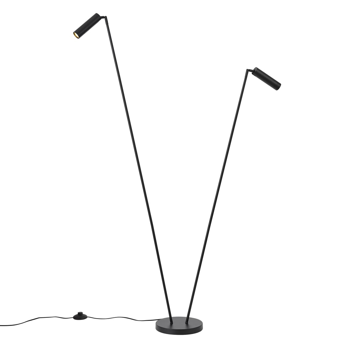 Moderná stojaca lampa čierna 2-svetlá GU10 35mm - Thomas 1