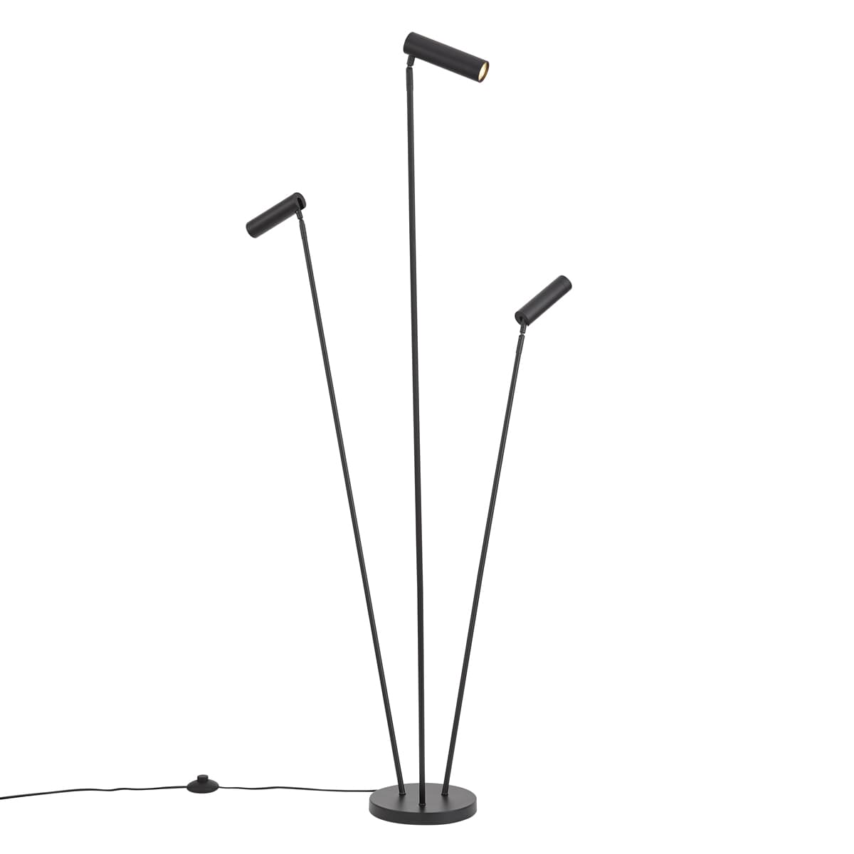 Moderná stojacia lampa čierna 3-svetlá GU10 35mm - Thomas
