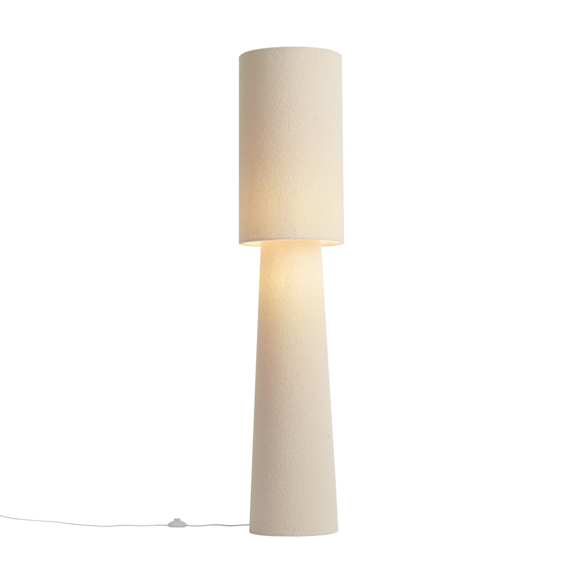 Japandi stojacia lampa béžová látka Teddy 2-svetlá - Trompet 1