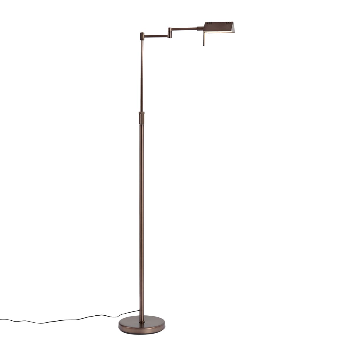 Dizajnová stojaca lampa tmavý bronz vrátane LED s dotykovým stmievačom - Notia 1
