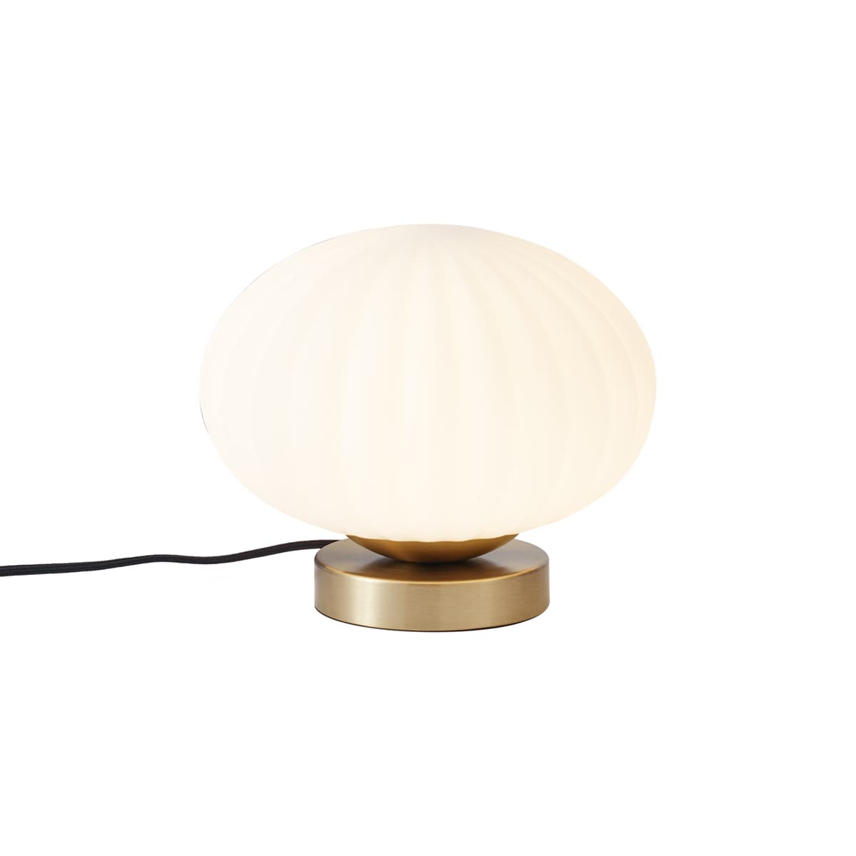 Dizajnová stolná lampa mosadzná s opálovým sklom - Mochi 1