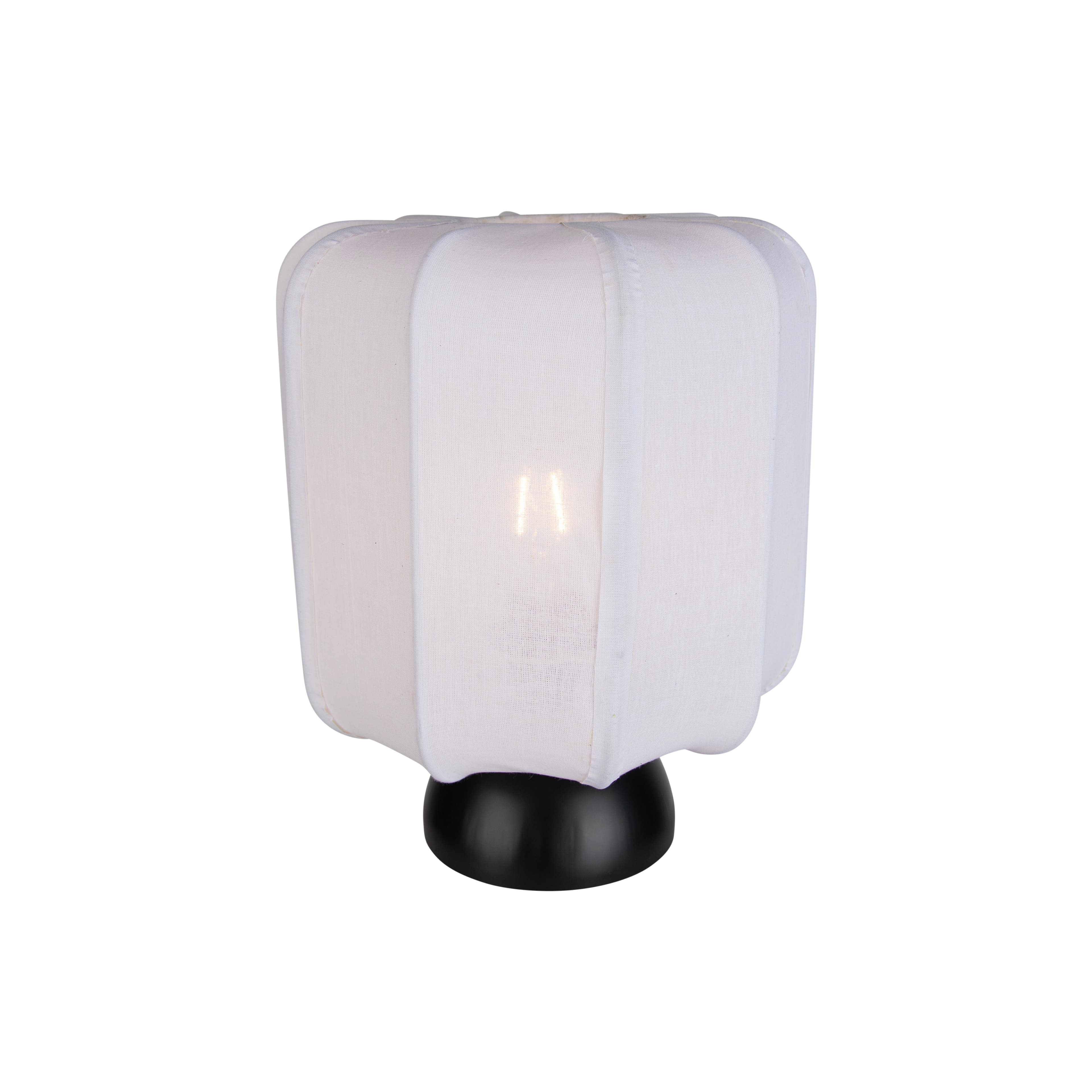 Japandi stolná lampa čierna s bielym tienidlom - Nori