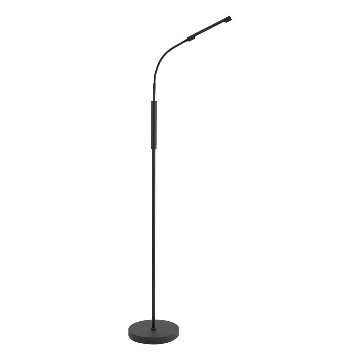 Moderná stojaca lampa čierna vrátane LED 3-stupňové stmievanie nabíjateľná - Statler 1