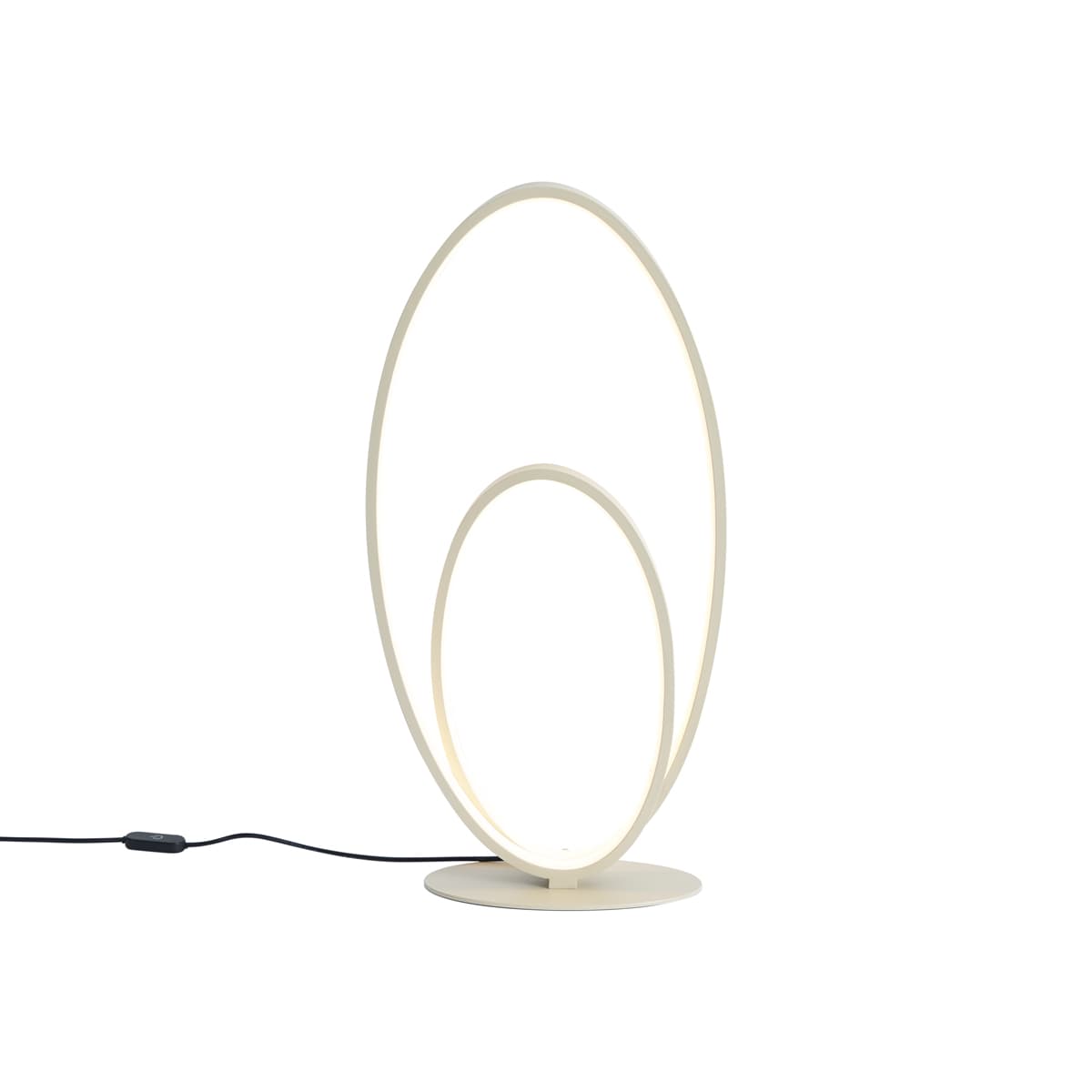 Dizajnová stolná lampa béžová vrátane LED 3-stupňové stmievanie - Boomerang