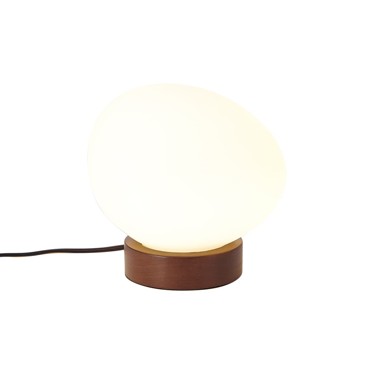 Japandi stolná lampa drevená s opálovým sklom - Sally 1