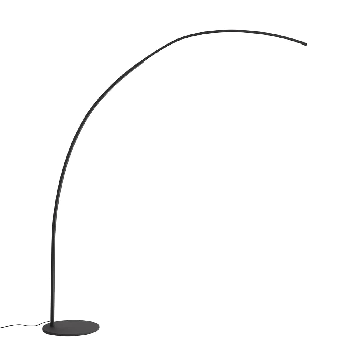 Moderná oblúková lampa čierna vrátane LED s dotykovým stmievačom - Arlow 1