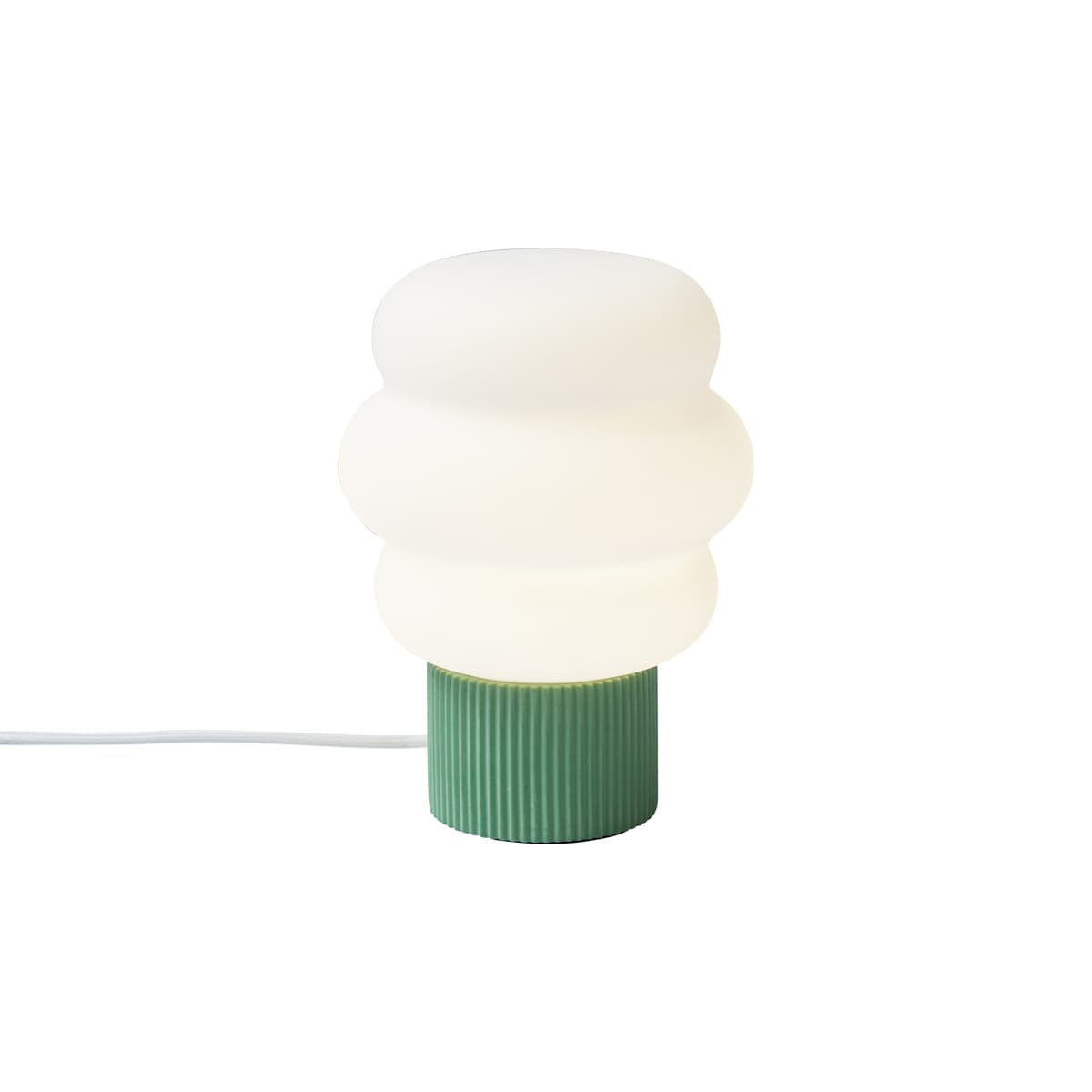 Japandi stolná lampa zelená s opálovým sklom 18 cm - Kumo