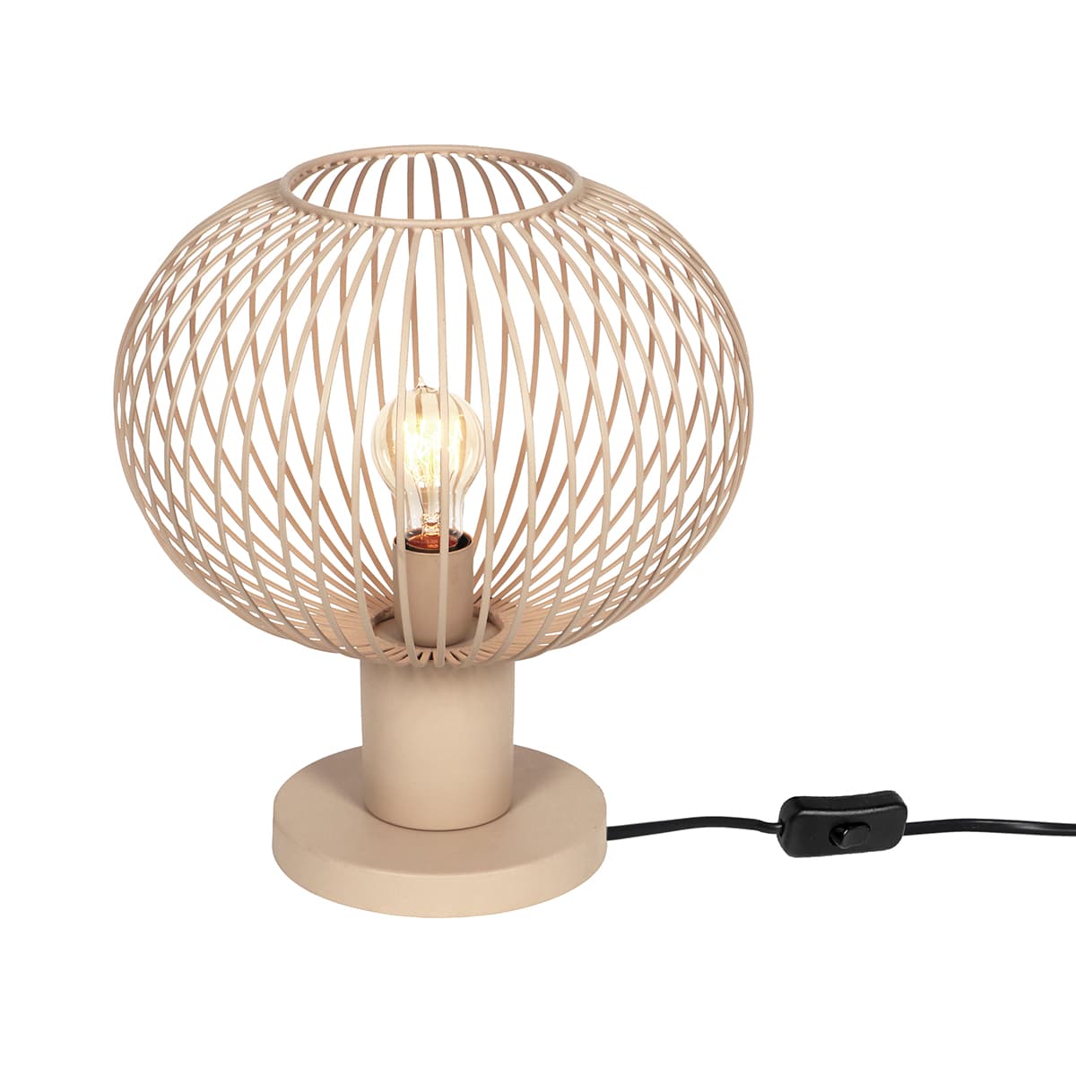 Moderná drôtená stolná lampa béžová 33 cm - Gila