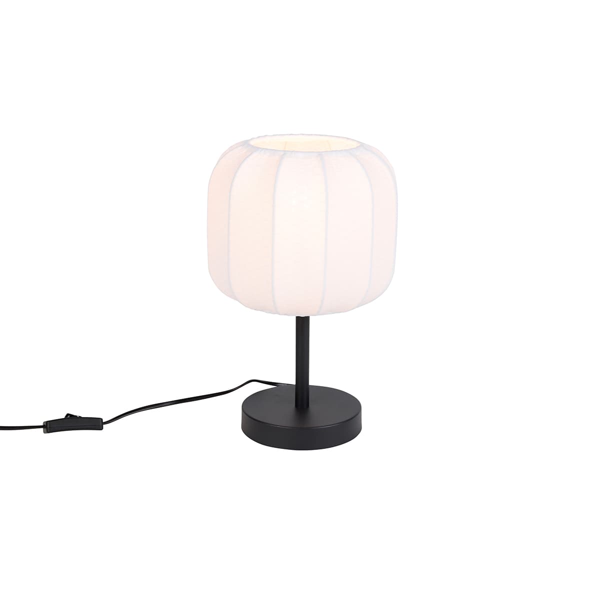 Japandi stolná lampa čierna s bielou - Madleine