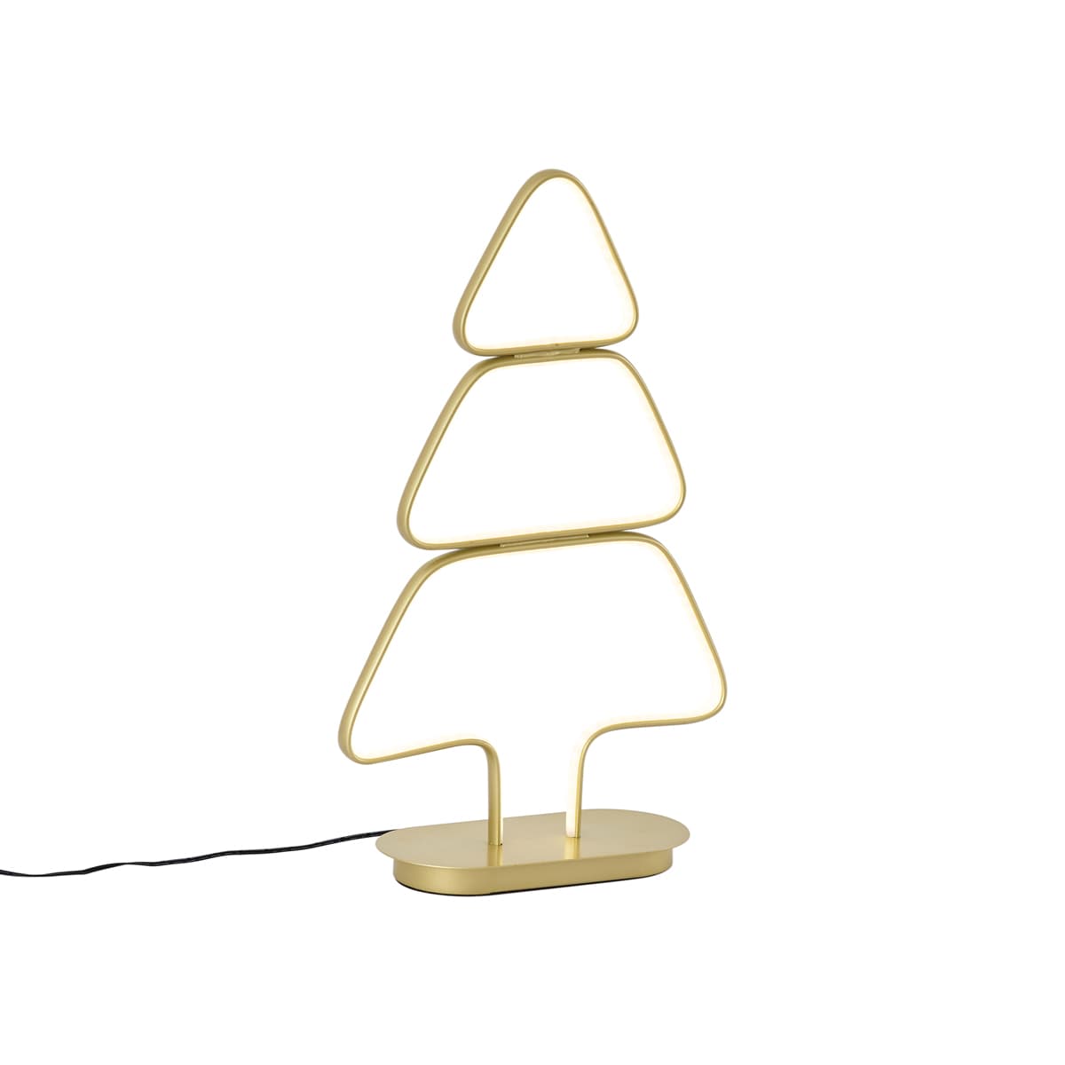 Vianočná stolná lampa zlatý vianočný stromček vrátane LED - Arbre