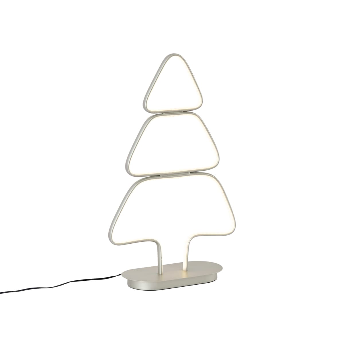 Vianočná stolná lampa oceľová v tvare vianočného stromčeka vrátane LED - Arbre 1