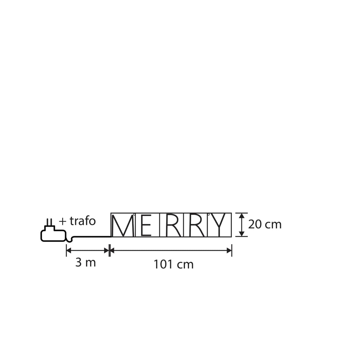 Vianočná nástenná lampa čierna MERRY vrátane LED s časovačom IP44 - Yoro