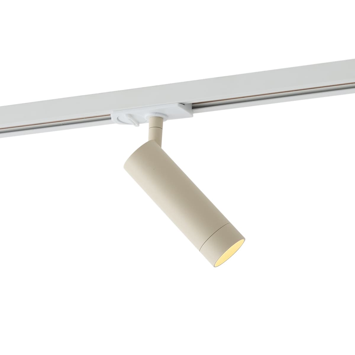 Moderný reflektor béžový s bielym adaptérom pre 1-fázový koľajnicový systém GU10 35mm - Iconic Jeana Luxe