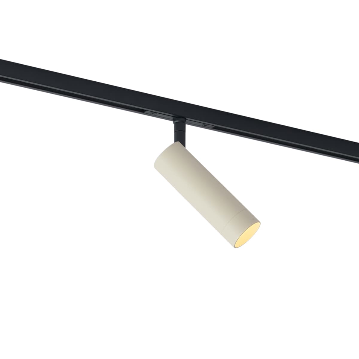 Moderný reflektor béžový s čiernou farbou pre koľajnicový systém 1-fázový GU10 35mm - Slimline Uzzy 1