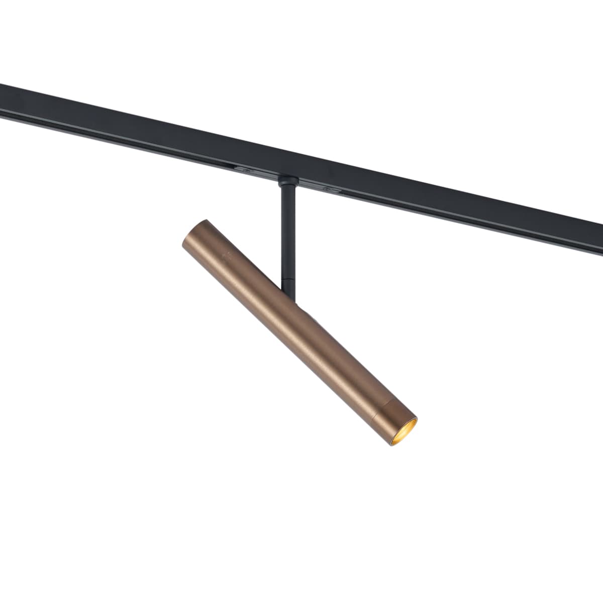 Moderný tmavý bronzový reflektor pre 1-fázový koľajnicový systém - Slimline Avery