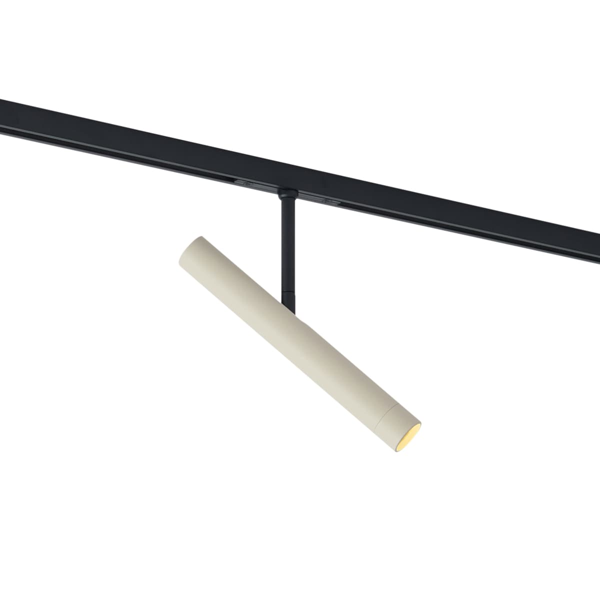 Moderný reflektor béžový s čiernou farbou pre 1-fázový koľajnicový systém - Slimline Avery
