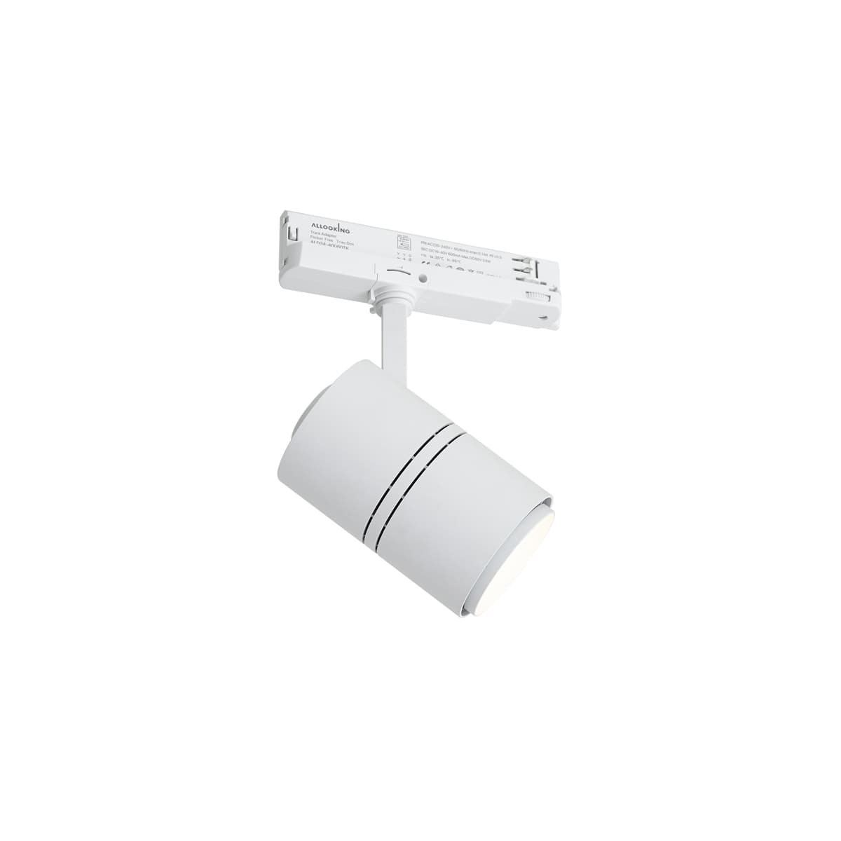 Moderné koľajnicové bodové svietidlo biele pre 3-fázovú koľajnicu vrátane LED - 3-Phase Ruler