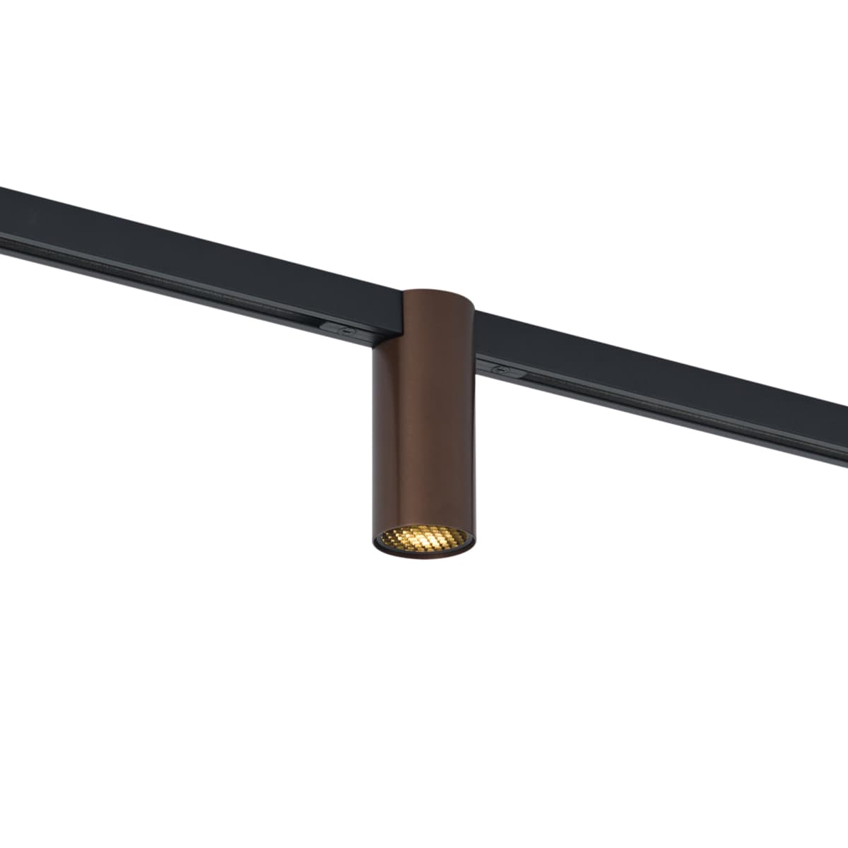Moderný reflektor tmavý bronz pre koľajnicový systém 1-fázový GU10 35mm - Slimline Nubee Honey 1