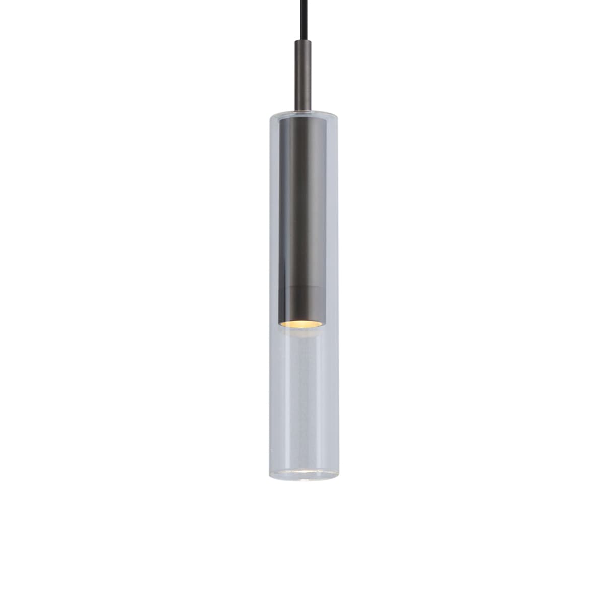Moderný reflektor Gunmetal s čírym sklom pre 1-fázový koľajnicový systém - Slimline Loyce 1