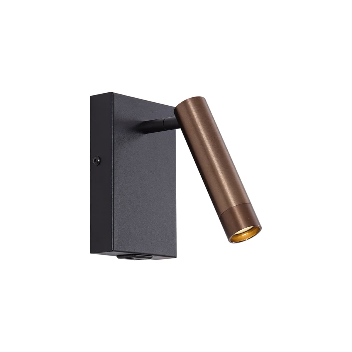 Moderné nástenné svietidlo čierne s tmavým bronzom nastaviteľné s USB-C - Croft 1