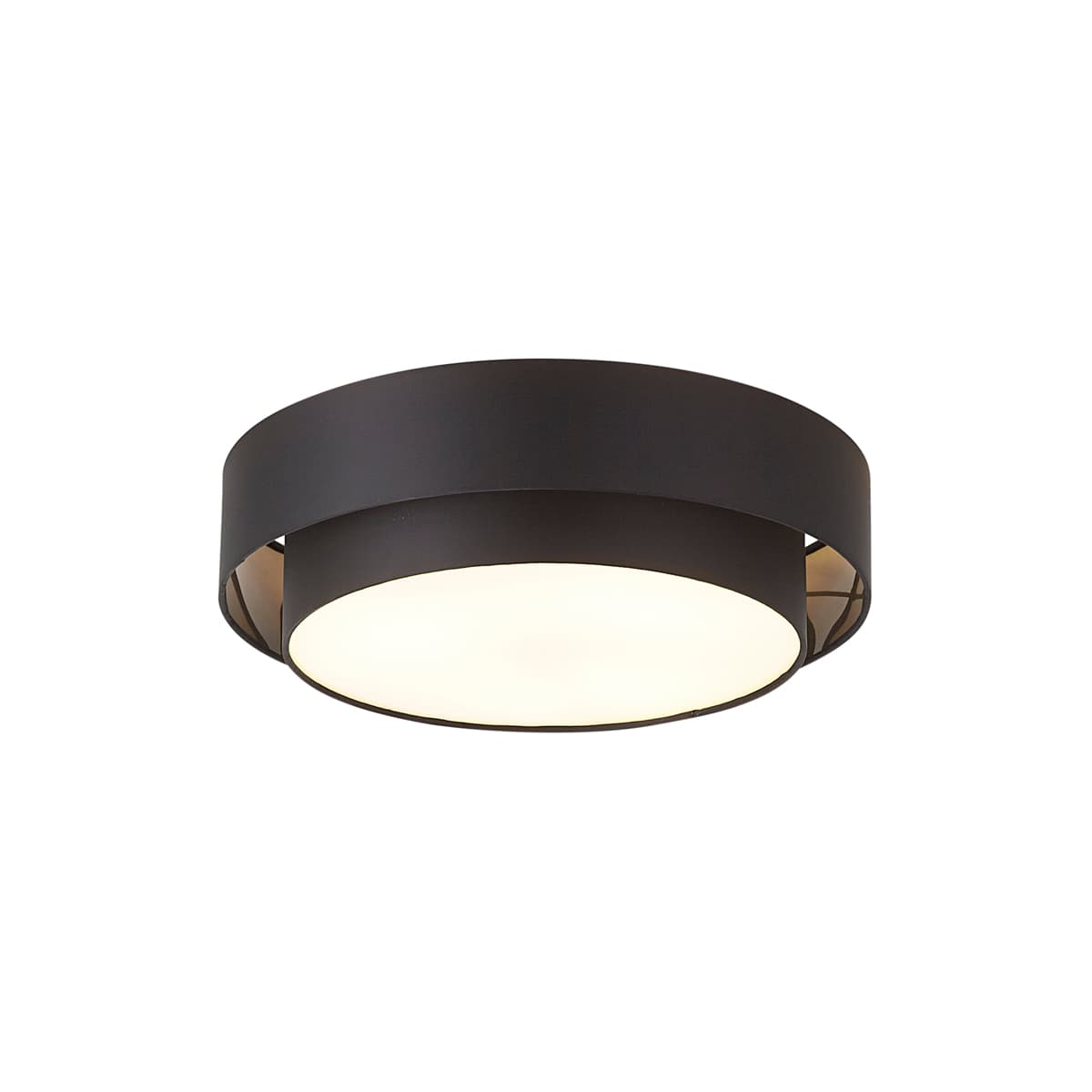 Moderné stropné svietidlo čierne 50cm 3-svetlé - Drum Duo 1