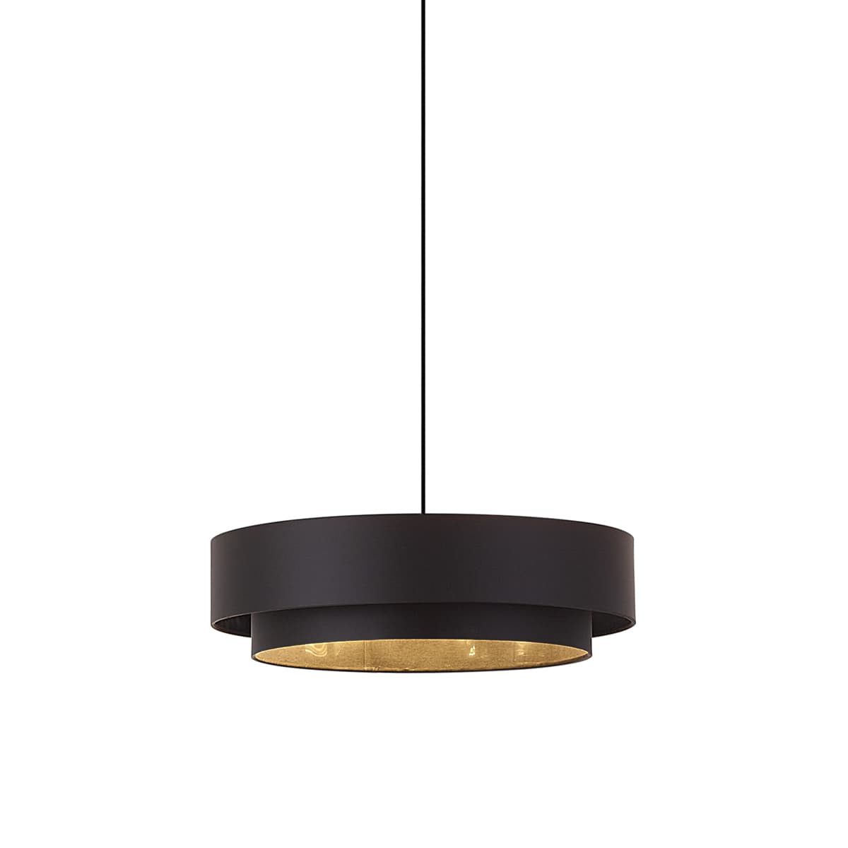 Moderné závesné svietidlo čierne 50cm 3-svetlá - Drum Duo 1