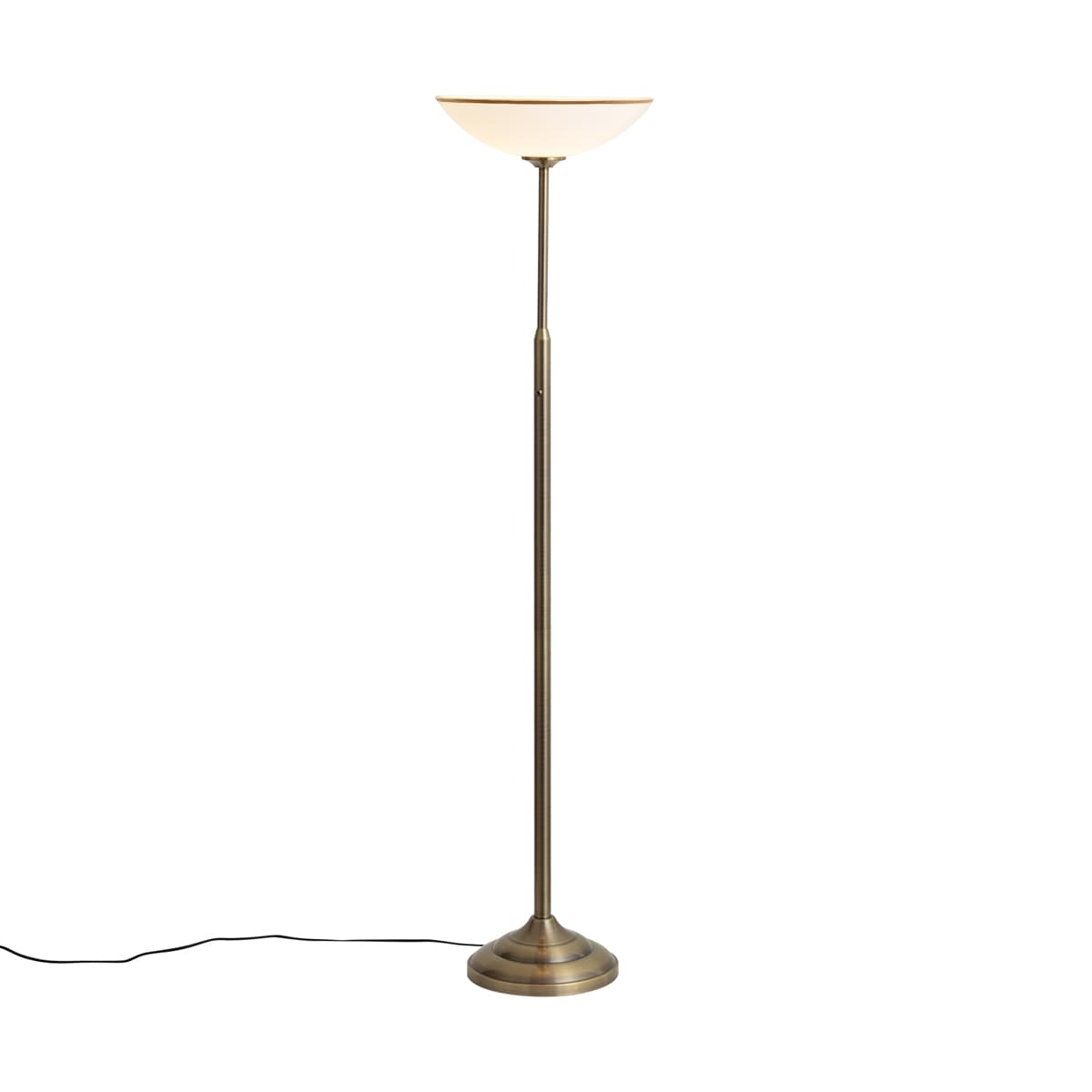 Klasická stojaca lampa bronzová s opálovým sklom - Katarina