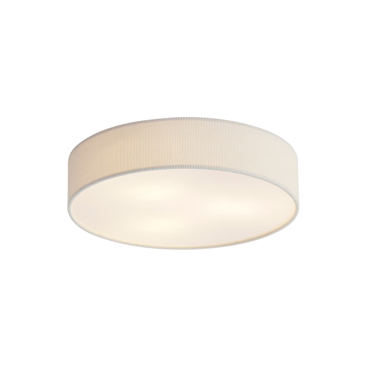 Moderné stropné svietidlo biele so zamatovým tienidlom 46cm 3-Lights - Luz