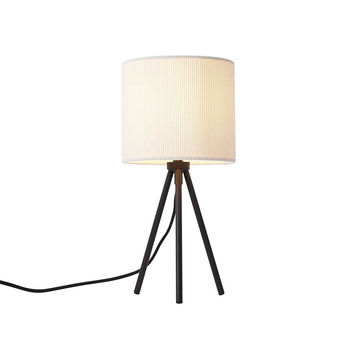 Moderná stolná lampa s trojnožkou biela so zamatovým tienidlom - Luz
