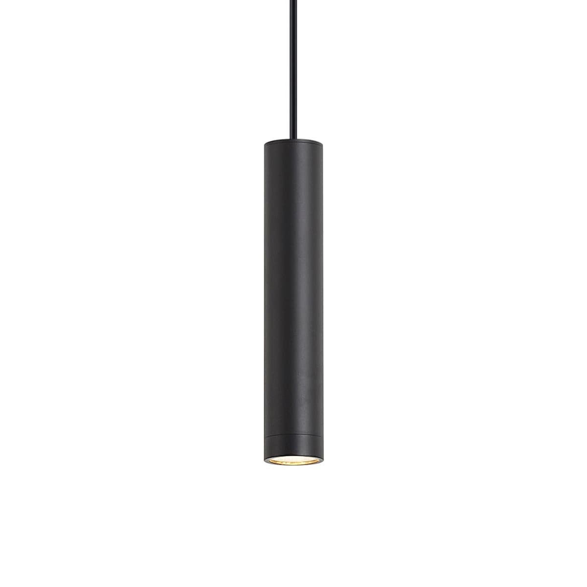 Dizajnové závesné svietidlo čierne GU10 50mm IP44 - Tuba