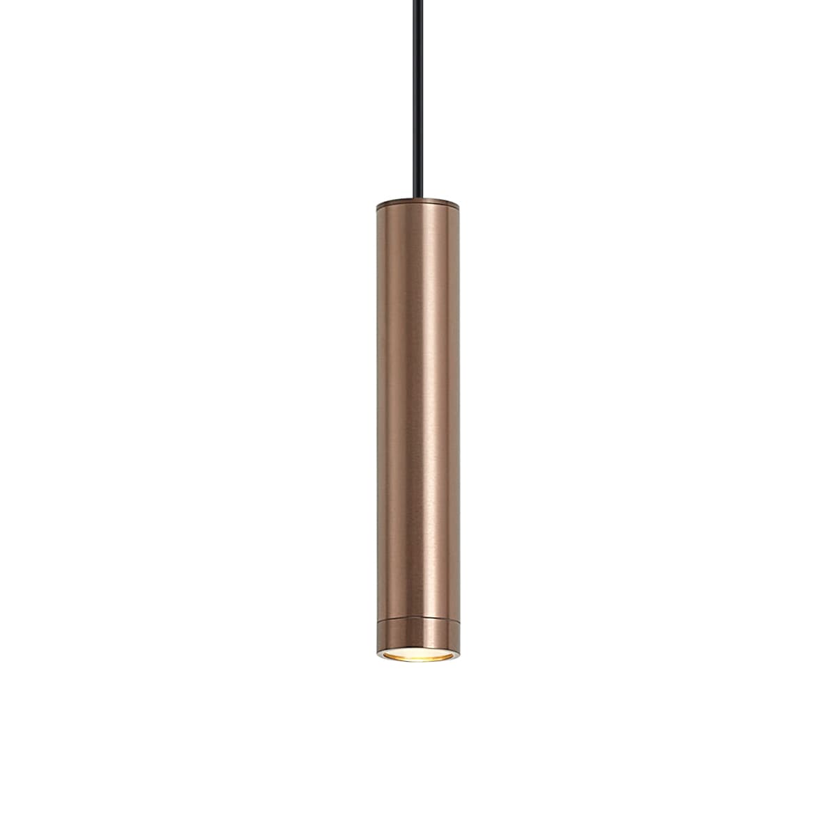 Dizajnové závesné svietidlo tmavý bronz GU10 50mm IP44 - Tuba 1
