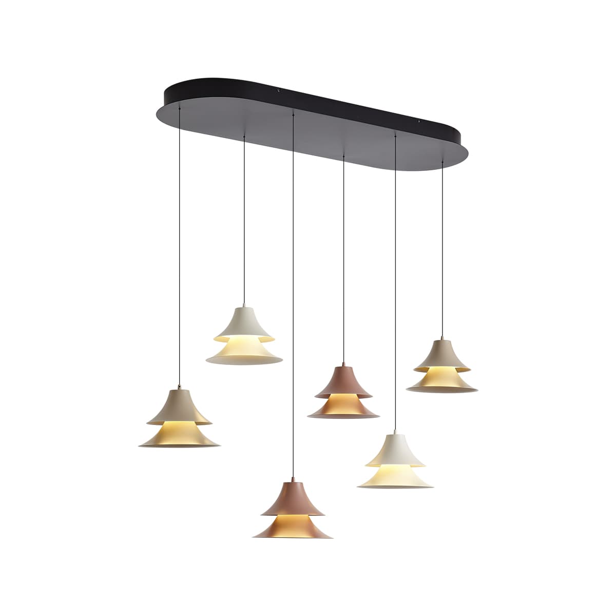 Závesná lampa viacfarebná vrátane LED stmievateľná 6-svetiel Easylift - Witch 1