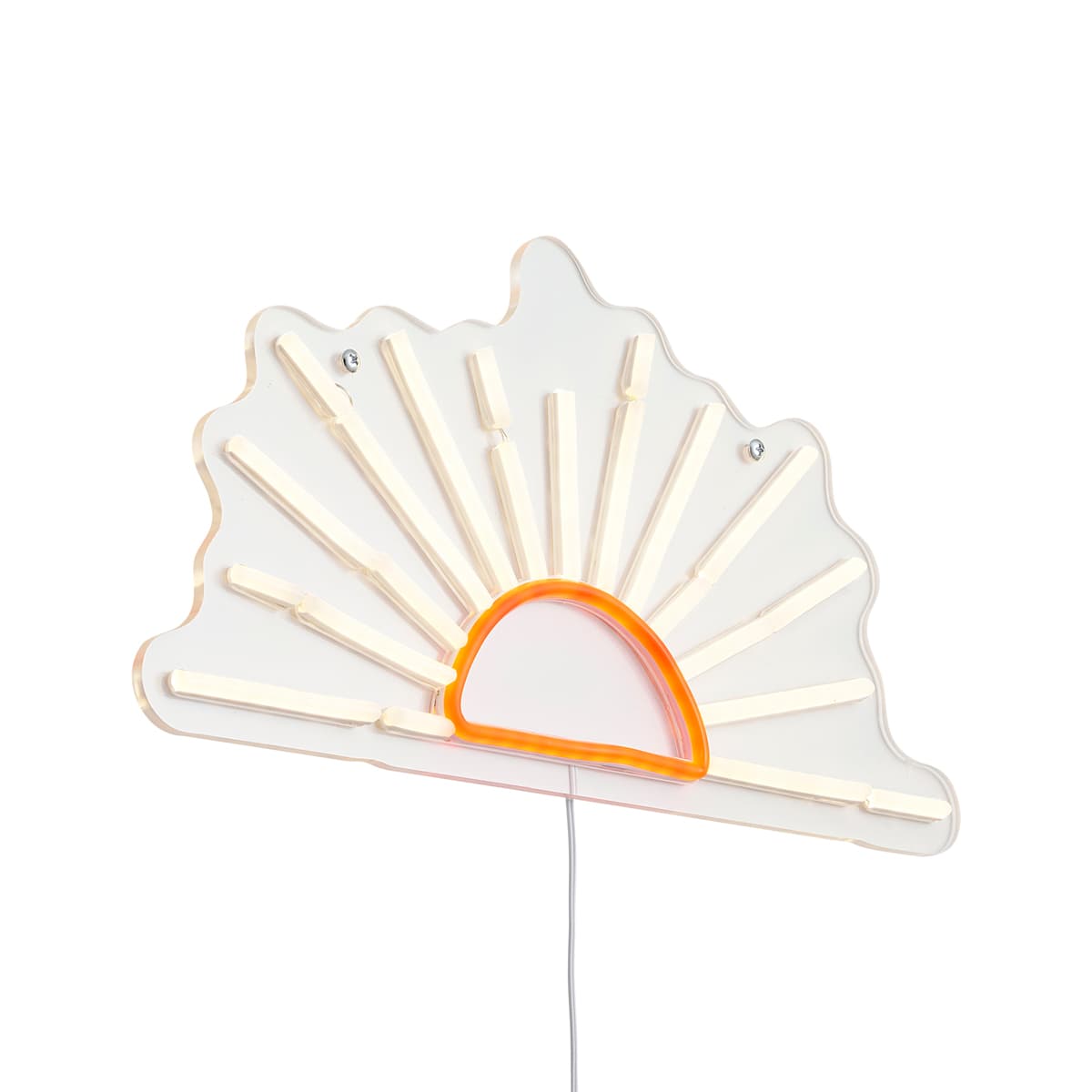 Neónová nástenná lampa Teplá biela s oranžovou Vrátane LED - Sunset 1