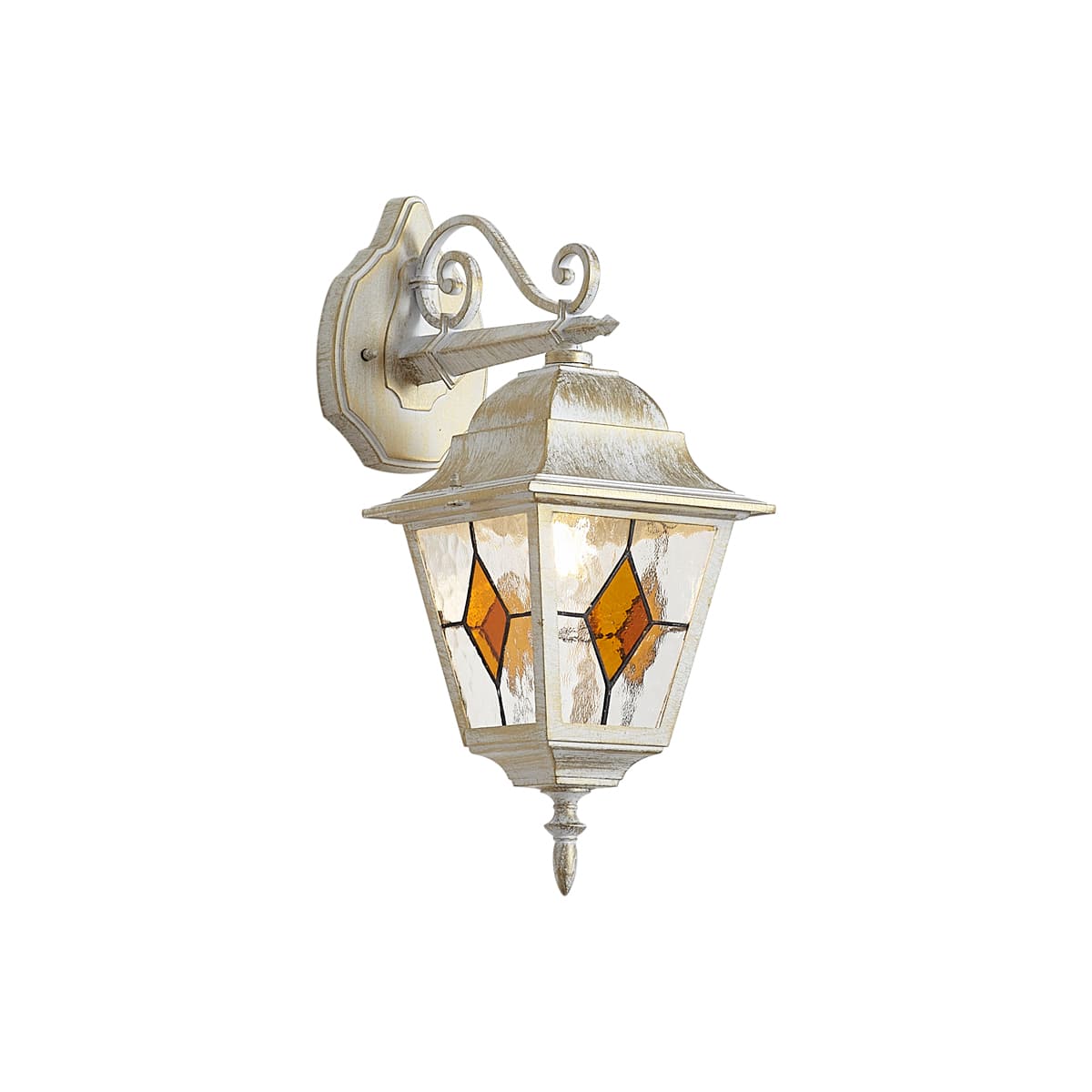 Vintage vonkajšia nástenná lampa béžová so starožitným zlatom IP44 - Antigua Down 1