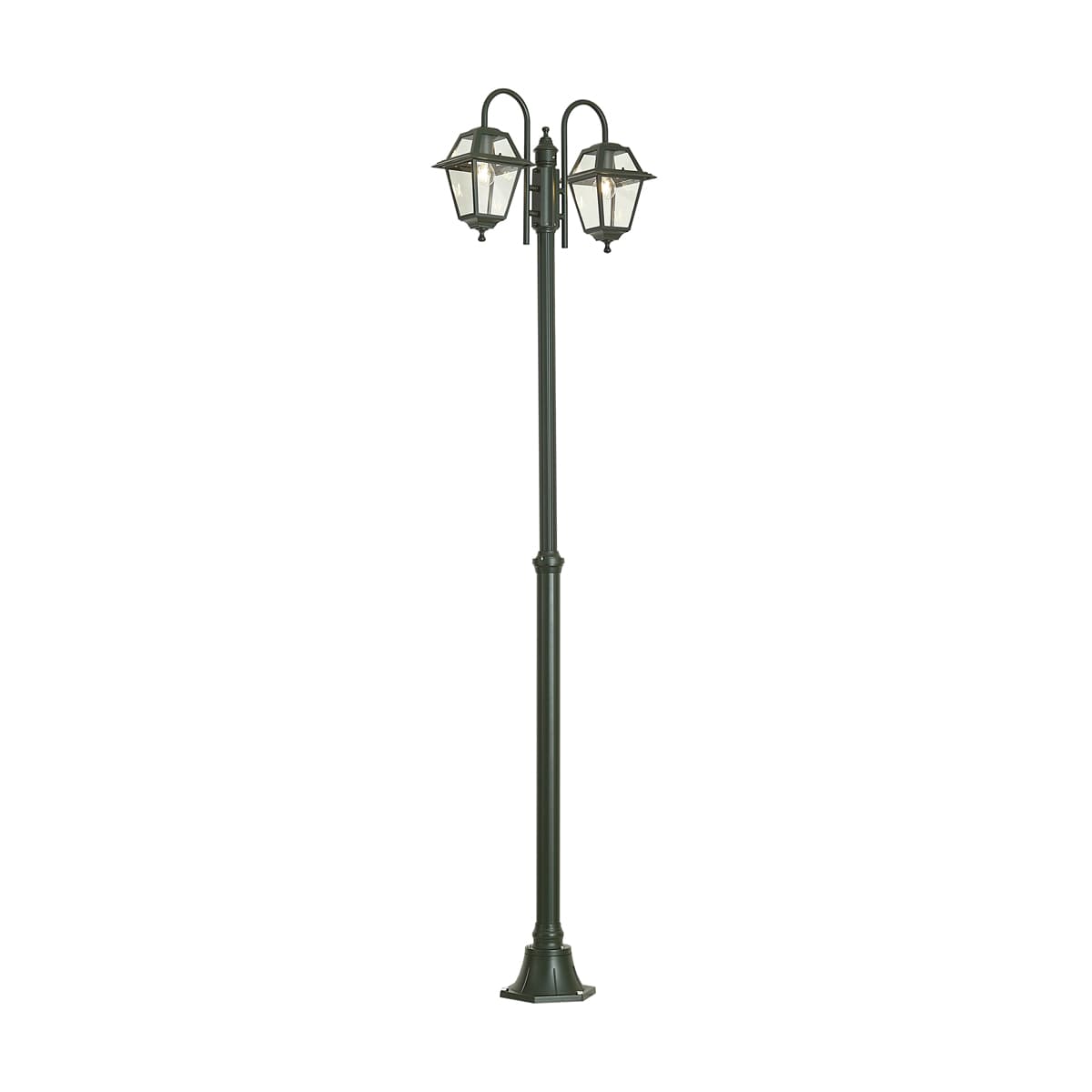 Klasická vonkajšia lampa tmavozelená 235 cm 2-svetlá IP44 - Berta 1