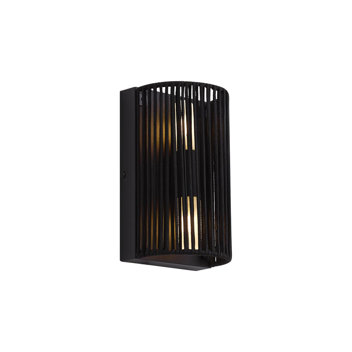 Japandi nástenná lampa čierna s lanom IP44 - Jayla 1