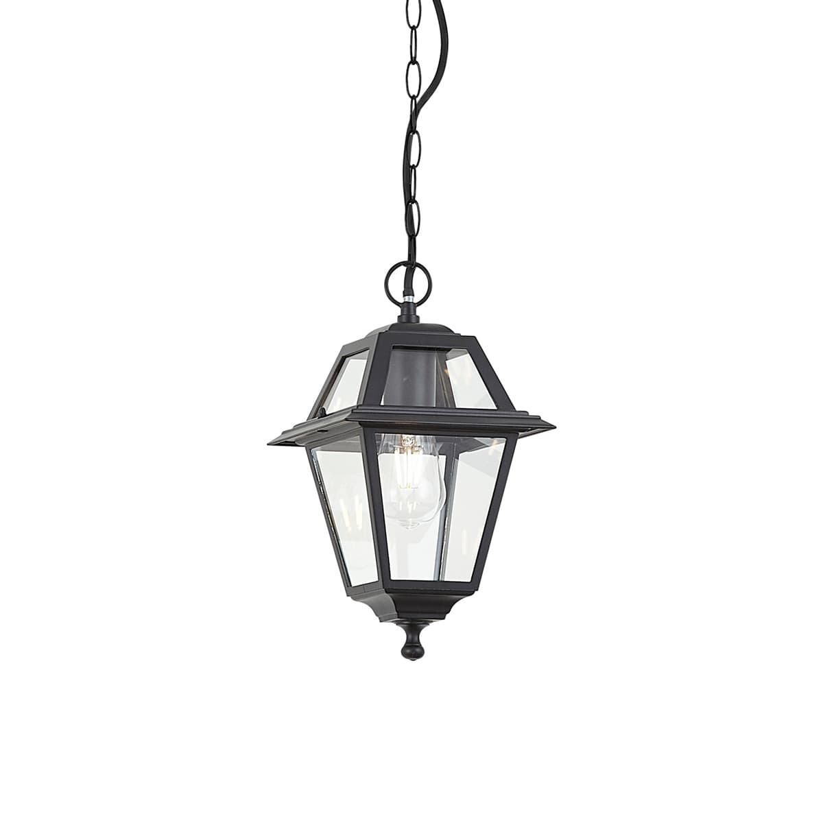 Klasická vonkajšia závesná lampa čierna IP44 - Berta 1
