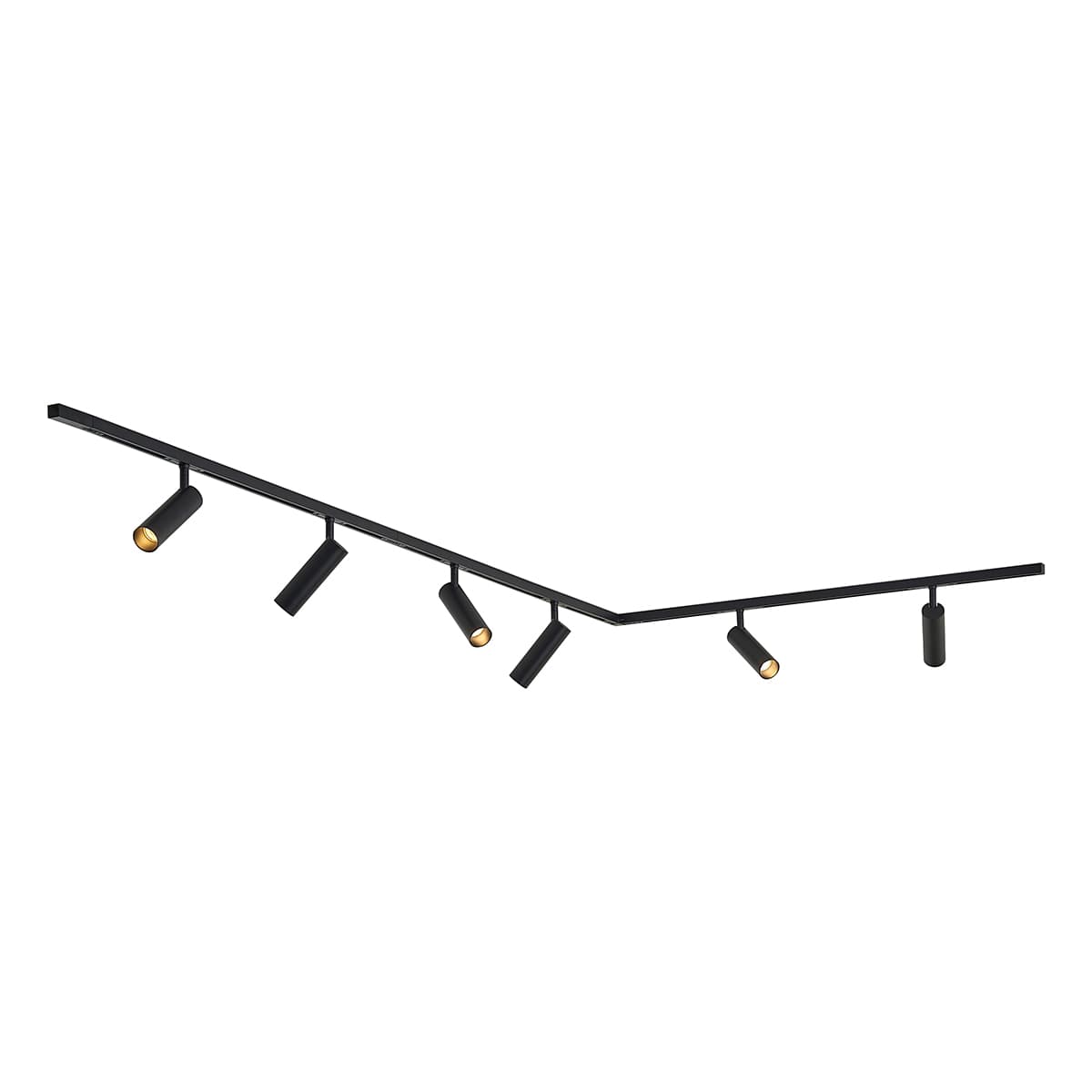 Moderný koľajnicový systém so 6 bodovými svetlami čierny 1-fázový - Slimline Uzzy