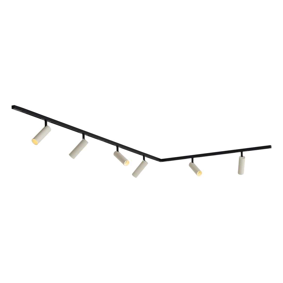 Moderný koľajnicový systém so 6 bodovými svetlami béžový 1-fázový - Slimline Uzzy