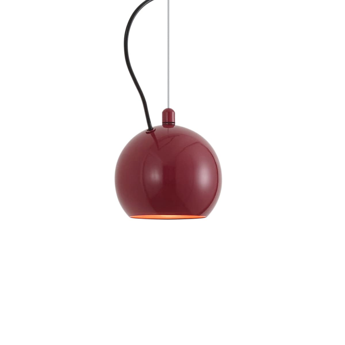 Dizajnová závesná lampa červená pre 1-fázový koľajnicový systém - Slimline Sara 1
