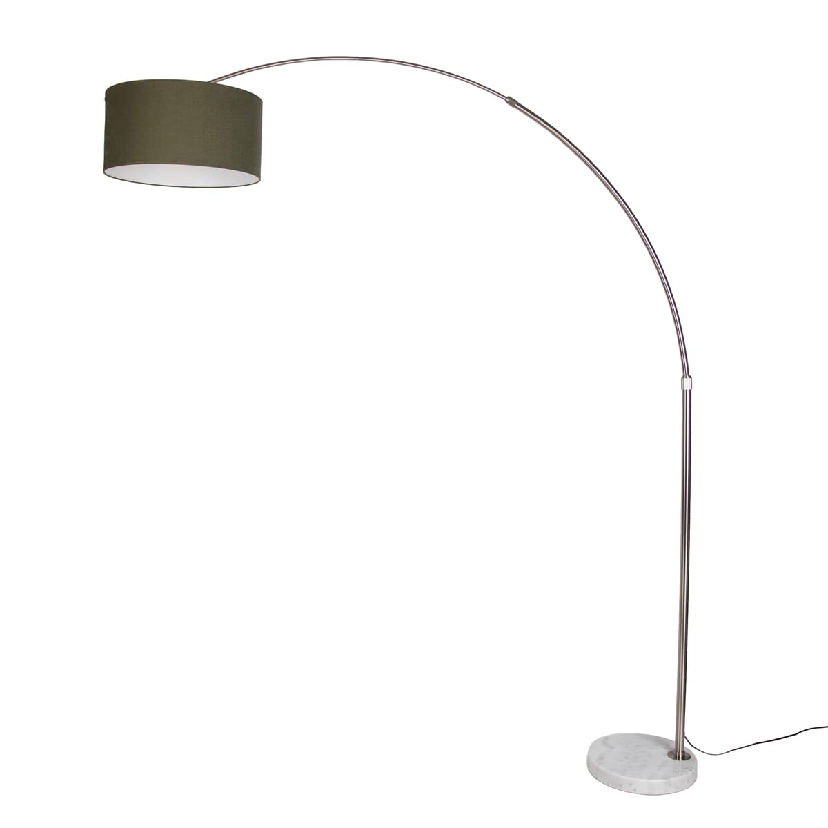 Oceľová stojaca lampa s tmavozeleným tienidlom 50 cm - XXL